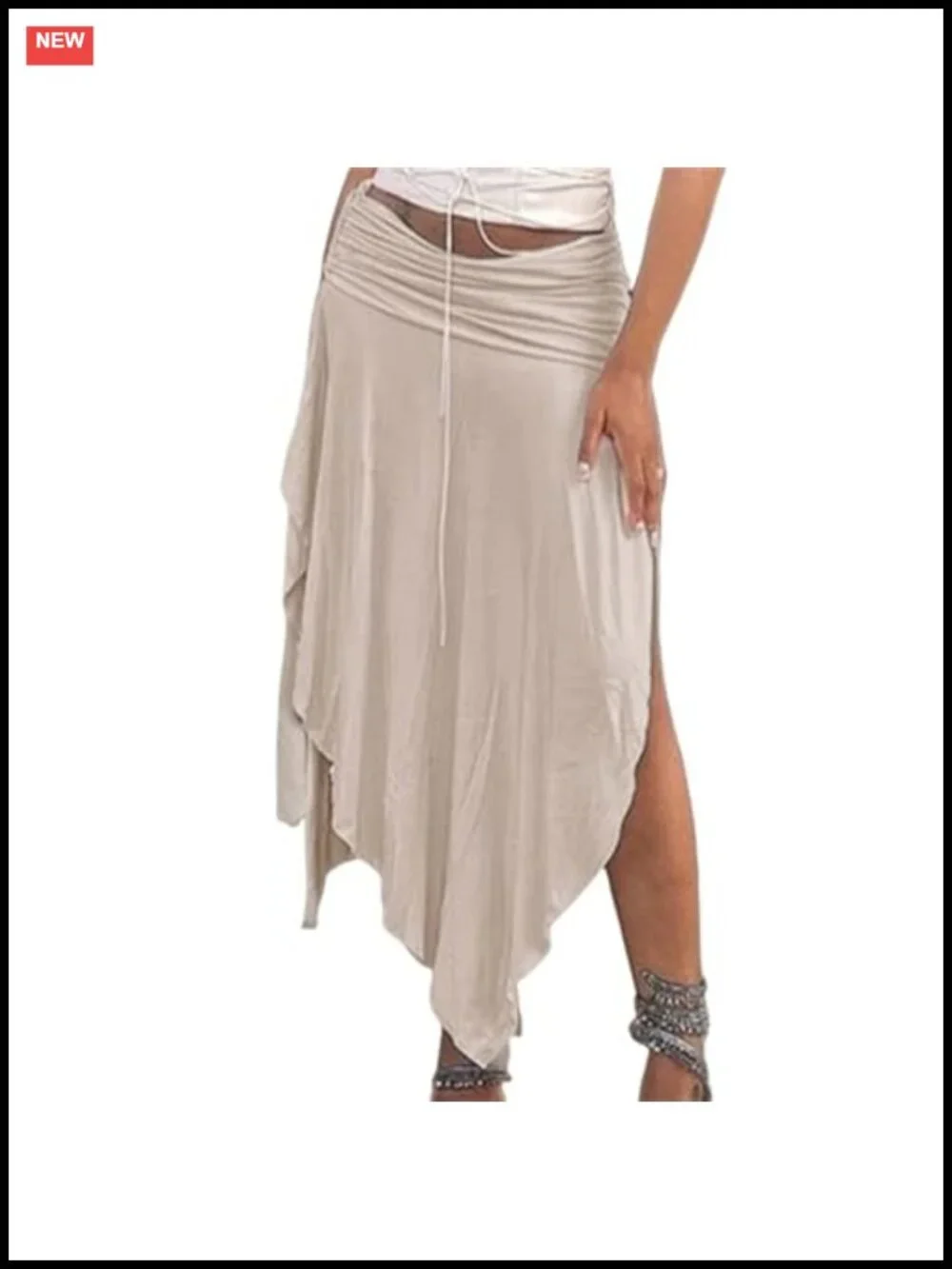 Fairy Grunge Asymmetrical Maxi Skirt Women Gothic Punk Y2K Rave
